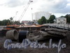 Работы по строительству нового 3-го Елагина моста. Фото июнь 2009 г.