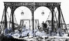 Цепной Пантелеймоновский мост. Литография К. П. Беггрова по рисунку Т. Третера, 1820-е годы (из книги «Улица Пестеля (Пантелеймоновская)»)