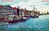Перспектива Английской набережной. Вид от Благовещенского моста. Старая открытка.