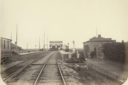 Железнодорожная станция Бабино. Фото из альбома «Виды Николаевской Железной дороги»