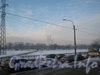 Вид на Полежаевский парк от Петергофского шоссе. Фото февраль 2012 г.