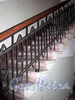 Финляндский пер., д. 4. Бывший дом А. П. Брюллова. Решетка перил лестницы. Фото октябрь 2009 г.