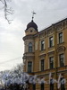 Румянцевская пл., д. 3. Доходный дом А. Ф. Девриена. Угловой эркер с башней.