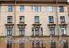 Смольный пр., д. 5. Фрагмент фасада со стороны улицы Пролетарской Диктатуры. Фото октябрь 2010 г.