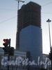 пл. Конституции, дом 3. (Строительный адрес: Ленинский пр., дом 153). Строительство бизнес-центра «Лидер-Тауэр» («Башня»). Фото январь 2012 г.