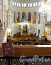 Лермонтовский пр., д. 2. Большая хоральная синагога. Большой молельный зал. Общий вид. С частью женской галереи. Фото апрель 2013 г.