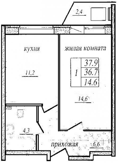 Ленинградская область,Куттузи, дер. - 1 комн. квартира продажа (вторичное)