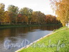 Река Ждановка на участке от моста Красного Курсанта в сторону 4-го Ждановского моста. Фото октябрь 2011 г.
