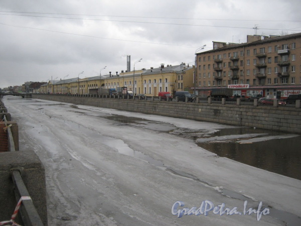 Обводный канал. Перспектива Обводного канала от Варшавского моста в сторону порта. Фото март 2012 г.