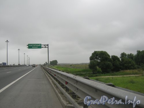 Мост через Нагорный канал на КАД. Фото 31 июля 2012 г. с КАД.
