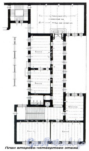 5-ая линия В.О., д. 16. План второго-четвертого этажей.