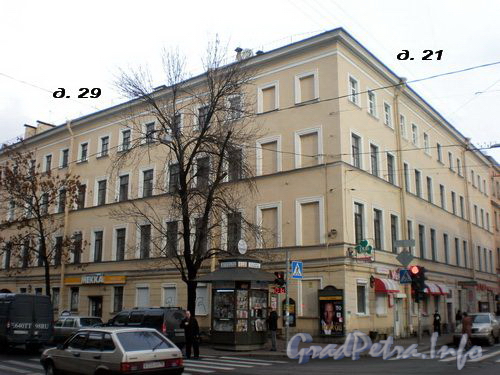 4-я линия В.О., д. 29/ Средний пр. В.О., д. 21. Общий вид здания. Фото 2008 г.
