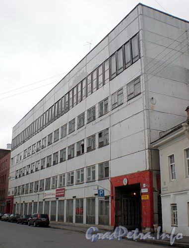 Кожевенная линия, д. 34. Производственное здание фабрики «Северный текстиль». Общий вид здания. Фото октябрь 2009 г.