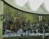 Станция метро «Площадь Александра Невского - II». Мозаичное панно «Ледовое побоище» в торце наклонного хода. Фото январь 2012 года.