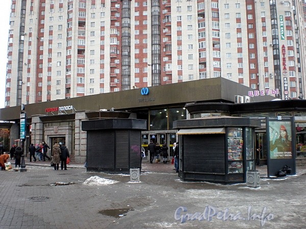 Наземный павильон станции метро «Звездная». Фото март 2010 г.