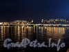 Ночная подсветка Большеохтинского моста («Петра Великого»). Фото май 2010 г.