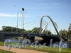 Лазаревский мост через Малую Невку. Вид с набережной Адмирала Лазарева. Фото июнь 2010 г.