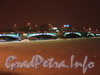 Ночная подсветка Биржевого моста. Фото январь 2011 г.