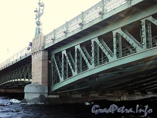 Пролеты Троицкого моста. Фото июнь 2010 г.
