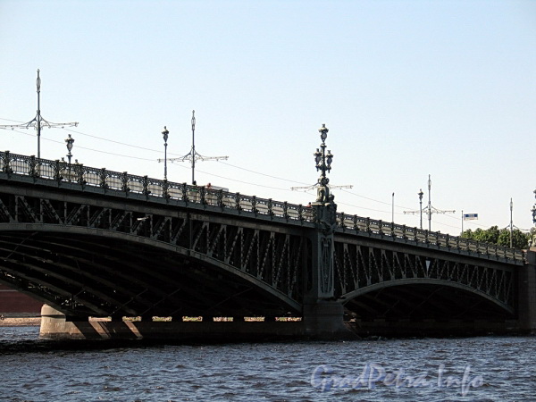 Пролеты Троицкого моста. Фото июнь 2011 г.