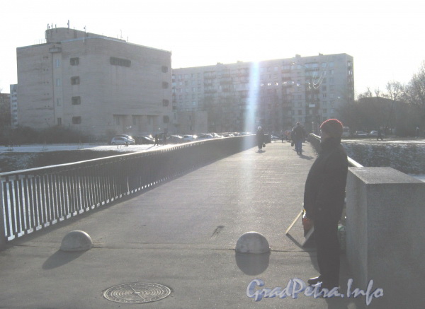 Мост Бурцева. Общий вид со стороны прохода к ул. Солдата Корзуна. Фото март 2012 г.