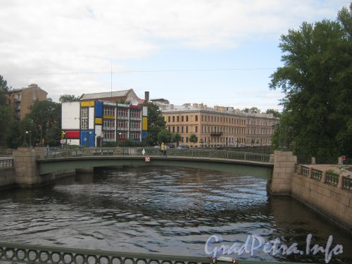 Краснофлотский мост. Вид с Поцелуева моста. Фото 21 августа 2012 г.