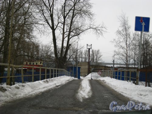 Резвый мост. Вид со стороны набережной реки Екатерингофки. Фото 26 февраля 2013 года.