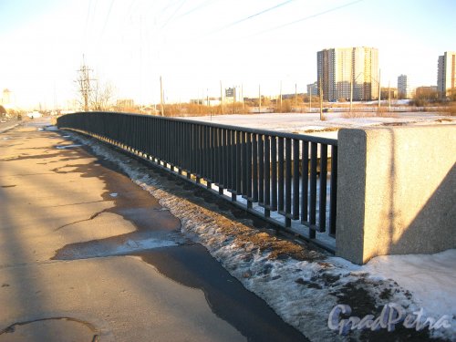 2-й Петергофский мост. Пешеходная часть. Фото 28 марта 2013 г.