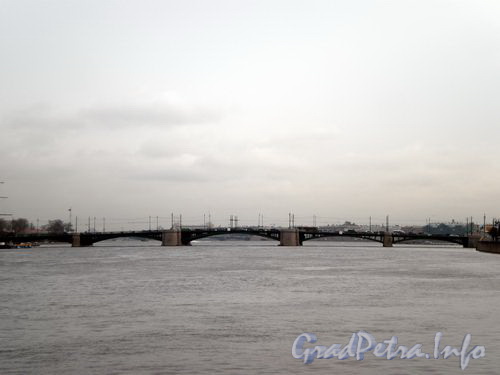 Биржевой мост. Вид от Тучкова моста. Фото 2008 г.