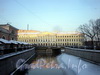 Наб. реки Мойки, д. 1. Дом Адамини. Вид с Ново-Конюшенного моста. Фото декабрь 2009 г.