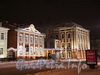Здания Двенадцати коллегий и Ректорский флигель СПбГУ в ночной подсветке. Фото январь 2011 г.