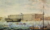 Академия Художеств со стороны Невы. Цветная литография К. Ф. Сабата по его же рисунку. 1820-е гг.