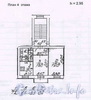 Наб. Черной речки, д. 27. Планировка двухкомнатной квартиры. 