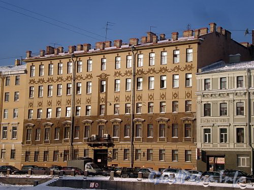 Наб. реки Фонтанки, д. 105. Доходный дом В. И. Епифанова. Фасад здания. Фото февраль 2010 г.