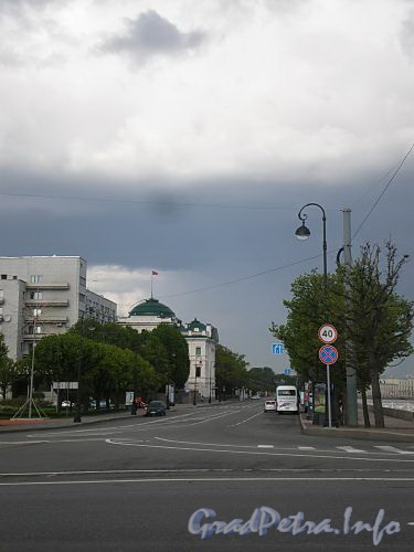 Перспектива Петровской набережной от Троицкого моста в сторону Большой Невки. Фото май 2009 г.
