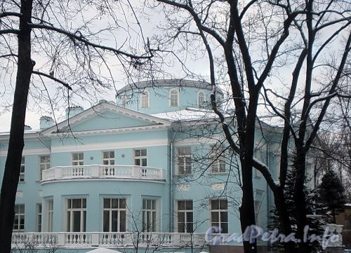 Наб. реки Крестовки, д. 2. Южный фасад. Фото декабрь 2009 г.