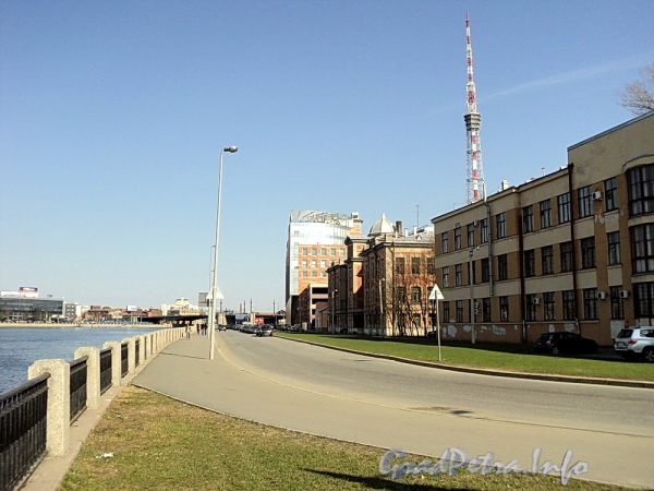 Перспектива Аптекарской набережной от дома 9 А по улице Академика Павлова. Фото апрель 2011 г.