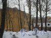 Набережная Бумажного канала, дом 12, литера А. Вид заброшенного дома со двора. Фото февраль 2013 г.