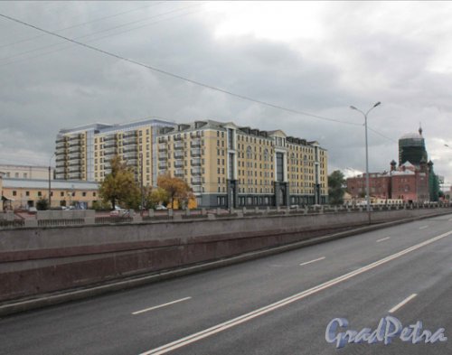 Визуализация проекта жилого комплекса «Тапиола». Вид со стороны Московского проспекта.