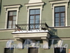 Наб. реки Фонтанки, д. 83. Дом И. Яковлева. Решетка балкона. Фото февраль 2010 г.