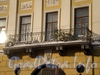 Наб. реки Фонтанки, д. 87. Дом Лебедева. Решетка балкона. Фото февраль 2010 г.