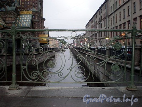 Фрагмент ограды Ново-Конюшенного моста. Фото октябрь 2009 г.