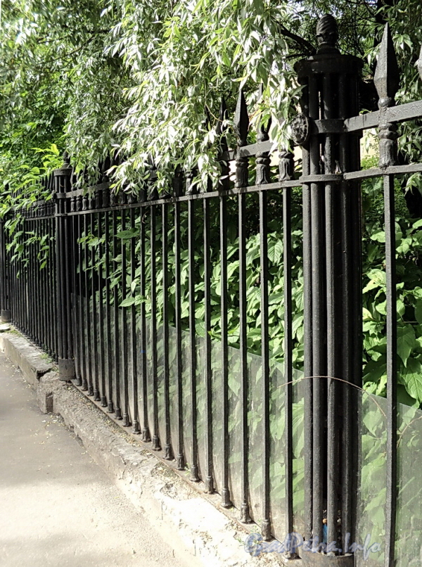 Фрагмент ограды вдоль участков домов 33 и 35 по 6-й линии В.О. Фото июнь 2010 г.