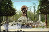 Памятник экипажу миноносца «Стерегущий» в Александровском парке. Старая открытка.