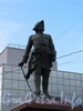 Памятник Петру I на Малом Сампсониевском проспекте напротив Сампсониевского собора. Фото октябрь 2010 г.