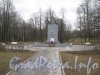 Стелла с Орденом Великой Отечественной Войны в парке Новознаменка. Фото апрель 2012 г. с Петергофского шоссе.