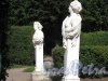Гатчинский (Дворцовый) парк. Собственный садик. Гермы статуи Вакха и Сатирессы. Фото август 2013 г.