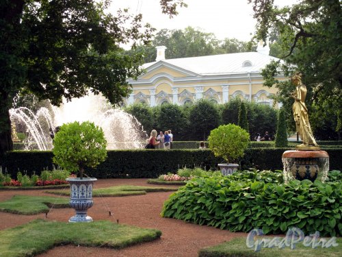 Нижний парк (Петергоф). Дворец "Монплезир" Вид на Екатерининский корпус. Фото август 2010 г.