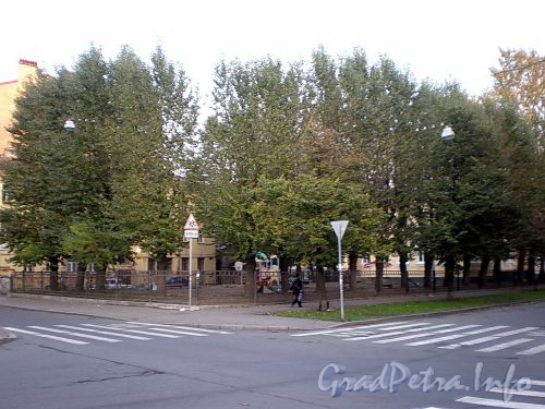 Сквер на углу улиц Черняховского и Роменской. Фото октябрь 2009 г.