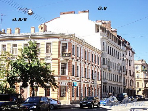 Дом № 8/6 по Солдатскому переулку и дом № 8 по улице Радищева. Фото июль 2010 г.